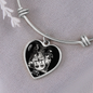 Libra Zodiac 09.23 - 10.22 Engravable Heart Charm Pendant Bangle Bracelet