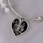 Virgo Zodiac 08.23 - 09.22 Engravable Heart Charm Pendant Bangle Bracelet