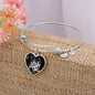 Libra Zodiac 09.23 - 10.22 Engravable Heart Charm Pendant Bangle Bracelet
