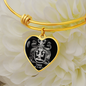 Virgo Zodiac 08.23 - 09.22 Engravable Heart Charm Pendant Bangle Bracelet