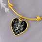 Virgo Zodiac 08.23 - 09.22 Engravable Heart Charm Pendant Bangle Bracelet