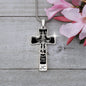 Virgo Zodiac 08.23 - 09.22 Engravable Cross Pendant Snake Chain Necklace