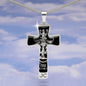Virgo Zodiac 08.23 - 09.22 Engravable Cross Pendant Snake Chain Necklace