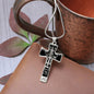 Virgo Zodiac 08.23 - 09.22 Engravable Cross Pendant Snake Chain Necklace