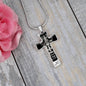 Virgo Zodiac 08.23 - 09.22 Engravable Cross Pendant Snake Chain Necklace