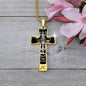 Virgo Zodiac 08.23 - 09.22 Engravable Cross Pendant Snake Chain Necklace