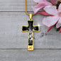 Libra Zodiac 09.23 - 10.22 Engravable Luxury Cross Pendant Snake Chain Necklace