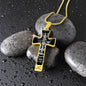 Virgo Zodiac 08.23 - 09.22 Engravable Cross Pendant Snake Chain Necklace