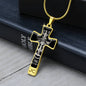 Virgo Zodiac 08.23 - 09.22 Engravable Cross Pendant Snake Chain Necklace