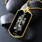 Aries Zodiac 03.21 - 04.19 Engravable Dog Tag Pendant Military Style Ball Chain Necklace