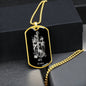 Aries Zodiac 03.21 - 04.19 Engravable Dog Tag Pendant Military Style Ball Chain Necklace