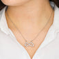 Aquarius Zodiac 01.20 - 02.18 Love You Until The End Of Time Infinity Hearts Pendant Cable Chain Necklace with Luxury Mahogany Box w/Led