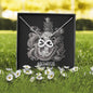 Aquarius Zodiac 01.20 - 02.18 Love You Until The End Of Time Infinity Hearts Pendant Cable Chain Necklace with Luxury Mahogany Box w/Led