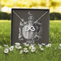 Pisces Zodiac 02.19 - 03.20 Love You Until The End Of Time Infinity Hearts Pendant Cable Chain Necklace with Luxury Mahogany Box w/Led