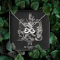 Leo Zodiac 07.23 - 08.22 Love You Until The End Of Time Infinity Hearts Pendant Cable Chain Necklace with Luxury Mahogany Box w/LED