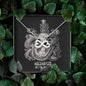 Aquarius Zodiac 01.20 - 02.18 Love You Until The End Of Time Infinity Hearts Pendant Cable Chain Necklace with Luxury Mahogany Box w/Led