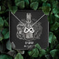 Gemini Zodiac 05.21 - 06.20 Love You Until The End Of Time Infinity Hearts Pendant Cable Chain Necklace with Luxury Mahogany Box w/LED