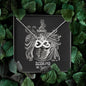 Scorpio Zodiac 10.23 - 11.21 Love You Until The End Of Time Infinity Hearts Pendant Cable Chain Necklace with Luxury Mahogany Box w/LED