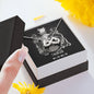 Taurus Zodiac 04.20 - 05.20 Love You Until The End Of Time Infinity Hearts Pendant Cable Chain Necklace with Luxury Mahogany Box w/LED