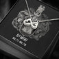 Gemini Zodiac 05.21 - 06.20 Love You Until The End Of Time Infinity Hearts Pendant Cable Chain Necklace with Luxury Mahogany Box w/LED
