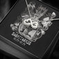 Sagittarius Zodiac 11.22 - 12.21 Love You Until The End Of Time Infinity Hearts Pendant Cable Chain Necklace with Luxury Mahogany Box w/LED