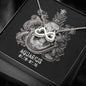 Aquarius Zodiac 01.20 - 02.18 Love You Until The End Of Time Infinity Hearts Pendant Cable Chain Necklace with Luxury Mahogany Box w/Led