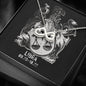 Libra Zodiac 09.23 - 10.22 Love You Until The End Of Time Infinity Hearts Pendant Cable Chain Necklace with Luxury Mahogany Box w/LED