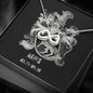 Aries Zodiac 03.21 - 04.19 Love You Until The End Of Time Infinity Hearts Pendant Cable Chain Necklace with Luxury Mahogany Box w/LED