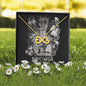 Sagittarius Zodiac 11.22 - 12.21 Love You Until The End Of Time Infinity Hearts Pendant Cable Chain Necklace with Luxury Mahogany Box w/LED