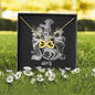 Aries Zodiac 03.21 - 04.19 Love You Until The End Of Time Infinity Hearts Pendant Cable Chain Necklace with Luxury Mahogany Box w/LED