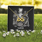 Taurus Zodiac 04.20 - 05.20 Love You Until The End Of Time Infinity Hearts Pendant Cable Chain Necklace with Luxury Mahogany Box w/LED