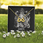 Cancer Zodiac 06.21 - 07.22 Love You Until The End Of Time Infinity Hearts Pendant Cable Chain Necklace with Luxury Mahogany Box w/LED