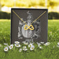 Pisces Zodiac 02.19 - 03.20 Love You Until The End Of Time Infinity Hearts Pendant Cable Chain Necklace with Luxury Mahogany Box w/Led