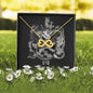 Leo Zodiac 07.23 - 08.22 Love You Until The End Of Time Infinity Hearts Pendant Cable Chain Necklace with Luxury Mahogany Box w/LED