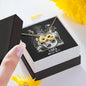 Libra Zodiac 09.23 - 10.22 Love You Until The End Of Time Infinity Hearts Pendant Cable Chain Necklace with Luxury Mahogany Box w/LED
