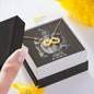 Pisces Zodiac 02.19 - 03.20 Love You Until The End Of Time Infinity Hearts Pendant Cable Chain Necklace with Luxury Mahogany Box w/Led