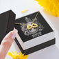 Aquarius Zodiac 01.20 - 02.18 Love You Until The End Of Time Infinity Hearts Pendant Cable Chain Necklace with Luxury Mahogany Box w/Led