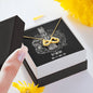 Gemini Zodiac 05.21 - 06.20 Love You Until The End Of Time Infinity Hearts Pendant Cable Chain Necklace with Luxury Mahogany Box w/LED