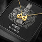 Gemini Zodiac 05.21 - 06.20 Love You Until The End Of Time Infinity Hearts Pendant Cable Chain Necklace with Luxury Mahogany Box w/LED