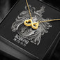 Scorpio Zodiac 10.23 - 11.21 Love You Until The End Of Time Infinity Hearts Pendant Cable Chain Necklace with Luxury Mahogany Box w/LED