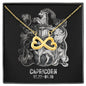 Capricorn Zodiac 12.22 - 01.19 Love You Until The End Of Time Infinity Hearts Pendant Cable Chain Necklace with Luxury Mahogany Box w/LED
