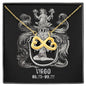 Virgo Zodiac 08.23 - 09.22 Love You Until The End Of Time Infinity Hearts Pendant Cable Chain Necklace with Luxury Mahogany Box w/LED