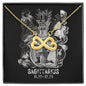 Sagittarius Zodiac 11.22 - 12.21 Love You Until The End Of Time Infinity Hearts Pendant Cable Chain Necklace with Luxury Mahogany Box w/LED