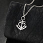 Pisces Zodiac 02.19 -03.20 Grounding Force Love Heart Anchor Pendant Cable Chain Necklace with Luxury Mahogany Box w/LED
