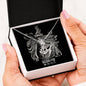 Scorpio Zodiac 10.23 - 11.21 Grounding Love Anchor Pendant Cable Chain Necklace  with Luxury Mahogany Box w/LED