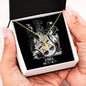 Libra Zodiac 09.23 - 10.22 Grounding Force Anchor Pendant Cable Chain Necklace with Luxury Mahogany Box w/LED