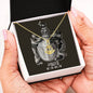 Pisces Zodiac 02.19 -03.20 Grounding Force Love Heart Anchor Pendant Cable Chain Necklace with Luxury Mahogany Box w/LED