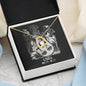 Libra Zodiac 09.23 - 10.22 Forever Love Heart Pendant Cable Chain Necklace