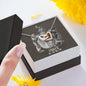 Pisces Zodiac 02.19 - 03.20 Neverending Love Interlocking Hearts Cable Chain Necklace with Luxury Mahogany Box w/LED