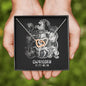 Capricorn Zodiac 12.22 - 01.19 Interlocking Double Hearts Cable Chain Necklace with Luxury Mahogany Box w/LED